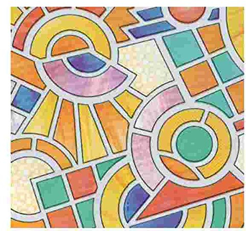 Bunte Fensterfolie Nimes Adhesive - Klebefilm Bleiglas Look 0,45 m x 2 m bunt