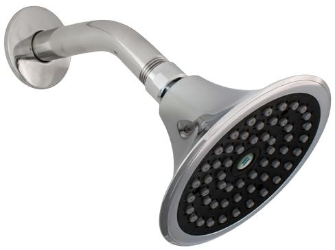 Niagara Conservation N2517CH Sava Spa 1-Spray with 1.75 GPM 4.4-in. Wall Mount Adjustable Fixed Shower Head in Chrome, 1-Pack | Bathroom Shower Head Sprayer with Pressure Compensation Technology