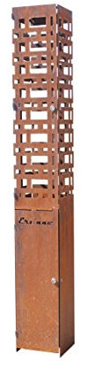 Erzinno® Feuersäule Feuerkorb Edelrost Stahl Metall Qualität - Made in Germany - Höhe: 1,40 Meter - Design 12