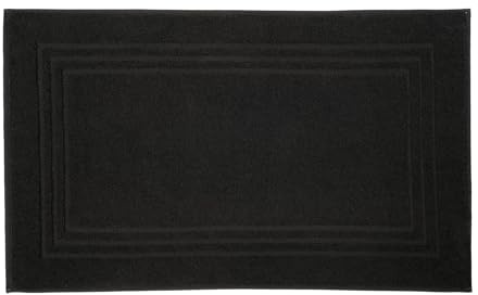 Kleine Wolke Frottiervorleger Lodge Schwarz 50 x 80 cm | OEKO-TEX zertifiziert, 800 g/qm, vegan ohne tierische Bestandteile hergestellt, bei 60° C waschbar, 100% Baumwolle