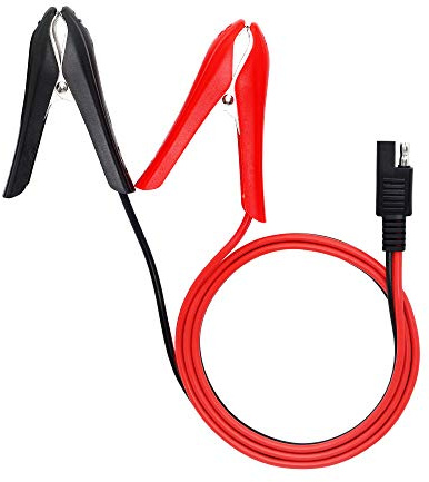 PNGKNYOCN SAE zu Batterie Krokodilklemme,15AWG 12V SAE Schnellwechseladapter zu Krokodilklemmen Schnelltrennkabel（1m）