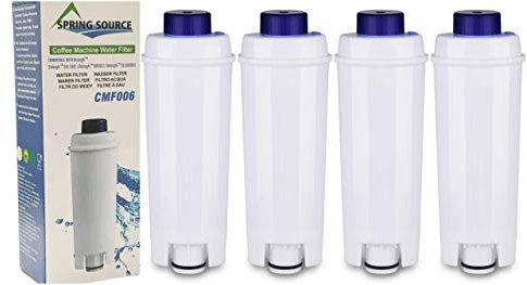4er-Pack Spring Source Kaffee Espressomaschine Wasserfilter Ersatz für DeLonghi DLSC002, SER3017, 5513292811, ESAM, ECAM, ETAM Serie
