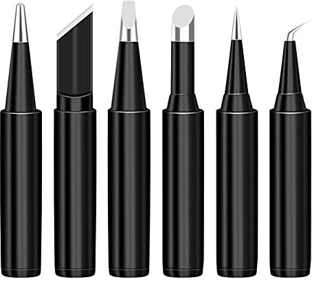 IMAGE 6 Stück Lötkolben Lötspitzen 900M-T Lötkolbenspitzen Set Soldering Tips Ersatzlötspitzenset für Lötstation