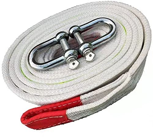 ZZDZW Abschleppseil Auto,Abschleppseil 5t/10t/15t/20t,Hochfeste Abschleppgurte 4m/5m/7m/9m Nylon Erholte Schwerlastschlepper Mit 2 Haken,Windenseil Abschleppband Für Notfall Abschleppgurt