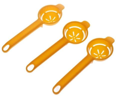 3 Pcs Plastic Egg Separator, Egg Yolk White Separator with Long Handle, Quick and Easily Yolk White Filter Baking Tool, Creative Kitchen Accessories