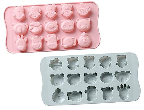 IMIKEYA 2pcs Animal Shape Cake Moulds Silicone Baking Molds for Cake Ice Mould DIY Dessert Molds