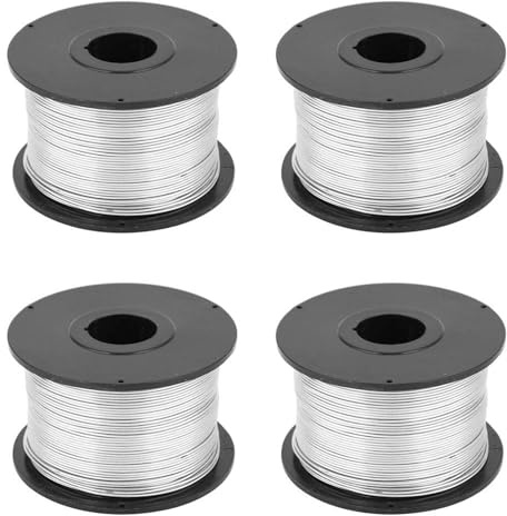 Lwuey 4 Rotoli 110 m Filo di Acciaio Inossidabile - Diametro 0,8 mm Filo per Scultura,per Realizzazione Gioielli Filatura Bonsai Giardinaggio Artigianali Lavori Manuali Fai Da Te