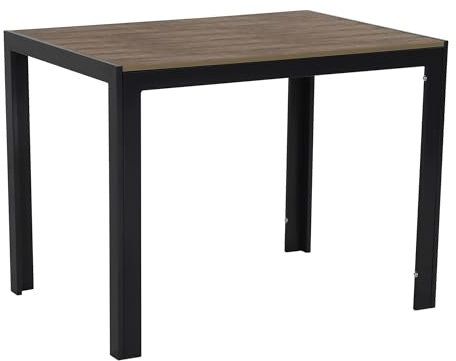 Gardissimo Aluminium Gartentisch Alma 100x70 anthrazit mit Nonwood Tischplatte, absolut wetterfest