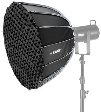 NEEWER 28/70cm Parabolic Softbox Bowens Mount, Schnellwechsel mit Diffusoren/Gitter/Tasche für Video Dauerlicht CB60 CB200B MS60 MS150B Q4 kompatibel mit Godox kompatibel mit Aputure 600d, NS70P