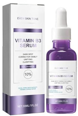 Mela B3 Sérum à la vitamine B3 Correcteur de taches sombres Sérum anti-âge pour le visage + 10 % de niacinamide, sérum correcteur de teint de la peau, réduit les taches sombres et les taches