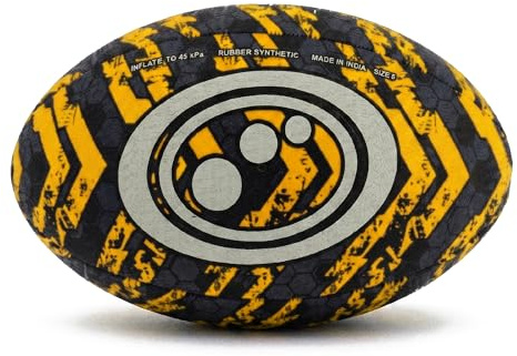 OPTIMUM PALLA DA RUGBY STREET - NERO/GIALLO - MISURA 4