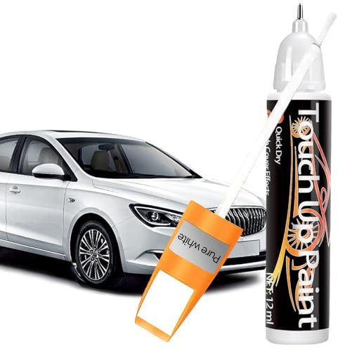 White Touch Up Paint Pen for Cars - Car Scratch Remover, Fast Drying, Durable & Long-Lasting - Quick & Easy Minor Automotive Paint Scratch Repair, 12ml