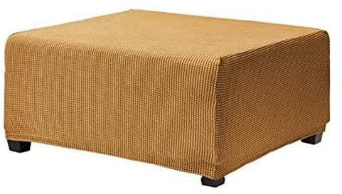 Mswborml Gold,143x70x32cm, Moderne Ottomane Schonbezug Rechteckig mit Elastischem Boden, Stretch Hussen für Fußhocker Rechteckig, All-Inclusive Ottomane Bezug Rechteckig Waschbar