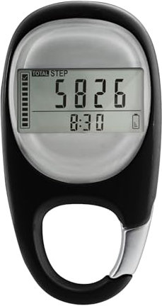 Pedometro 3D con clip e cordino, contapassi digitale portatile per camminare, correre e sport all'aria aperta, monitoraggio accurato delle calorie e della distanza, ideale per uomini, donne e bambini