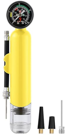 Zenlir Pompes portatives 20 PSI avec manomètre - Pompes à pneus manuelles - Gonfleur de ballon de volley-ball et basket-ball