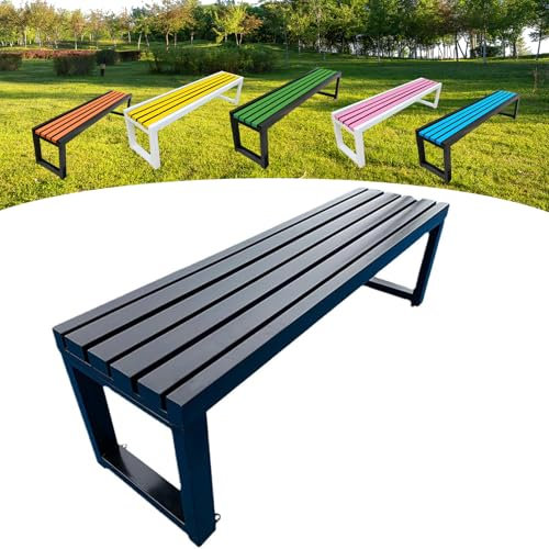 Ddasam Gartenbank wetterfest holzbank Outdoor Gartenbank Ohne Lehne 100x40x45cm Korrosions- und Rostschutz, umweltfreundliche Lackierung, geeignet für Gärten, Balkone, Parks, Gemeinden, Geschäfte