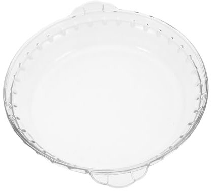 SOIMISS Glass Pie Plate with Handles 9 Inches Baking Dish Heat-Resistant Splash-Proof Lid Dishwasher Safe for Snacks Salads