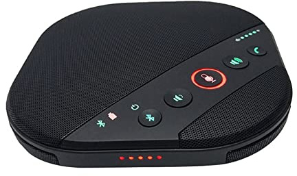 Telecamera per videoconferenza Desktop Omni-Directional Bluetooth Altoparlante con jack da 3,5 mm con 2 microfoni di estensione for computer Tavolo for computer portatile per grandi sale riunioni