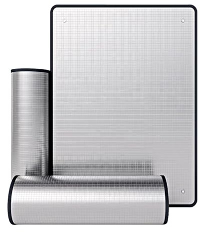 LJDJRHXH Película para Ventanas de Doble Capa con Burbujas de Aluminio, Bloqueador Solar Térmico Reflectante Opaco, 30-160 cm Protección UV para Balcón, Tinte de Privacidad con Ventosas(115x125cm)