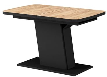 Vicco Esstisch Fenaro, Goldkraft Eiche/Schwarz, 120-160 x 80 cm | ausziehbar, ausziehbar für flexible Tischgrößenanpassung