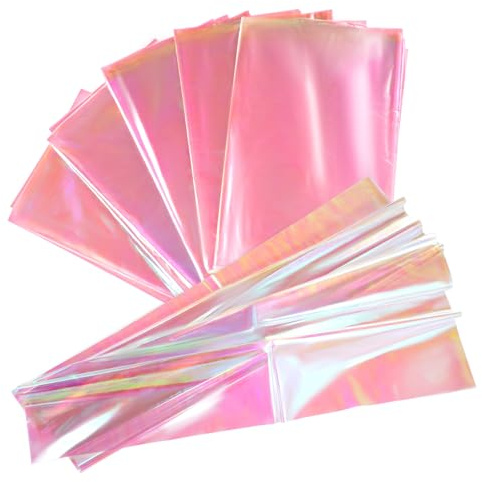 CIYODO 40 Blatt Irisierende Geschenkfolie Bunte Cellophan Verpackungspapiere für Blumensträuße Geschenkkörbe Bastelbedarf Kreative DIY Geschenkverpackung