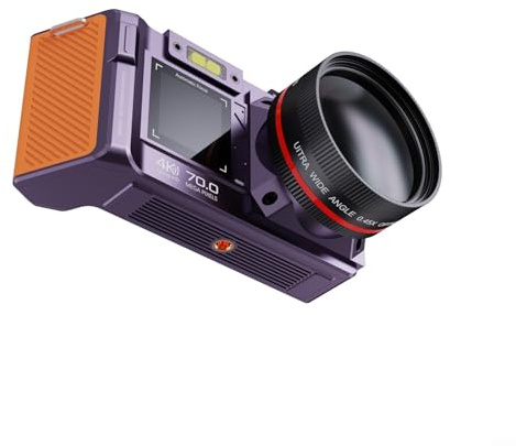 Cámara digital 4K de 96 MP con enfoque automático, cámara sin espejo con HD de 3.5 pulgadas, zoom digital 50X, cámara digital compacta de hasta 512 G, tarjeta para adolescentes principiantes (morado)