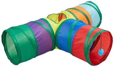 Tiajingzi Katzentunnel,Faltbare 3-Wege Interaktive Spielzeuge,3 Wege Große Katzentunnel - Für Kaninchen Welpen Kleine Hunde Indoor Spiel Bewegung Bereicherung Körperliche Geistige Stimulation Training
