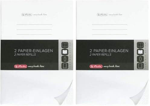 Herlitz 50033805 Refill Für Notizheft Flex, A4, 2 X 40 Blatt Punktiert, 1 Stück (Packung mit 2)