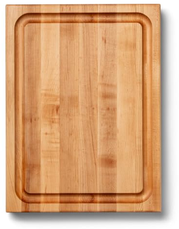 Boos Block Tagliere In Legno di Acero Duro Nordamericano - 51 x 38 x 6 cm | Maniglie in Acciaio Inossidabile - Scanalatura del Succo - Tagliere da Cucina Professionale - Tagliere Antibatterico