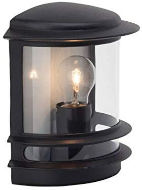 BRILLIANT lamp Hollywood applique murale d'extérieur noir | 1x A60, E27, 60W, adapté aux lampes standard (non incluses) | Échelle A ++ à E | Classe de protection IP: 44 - étanche aux éclaboussures