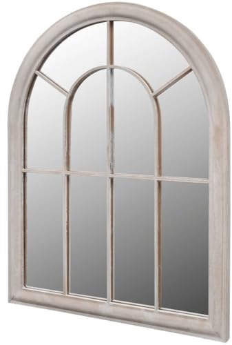 vidaXL Rustic Arch Garden Mirror 69x89cm Light Garden Home Window Illusion for Both Indoor and Outdoor Use