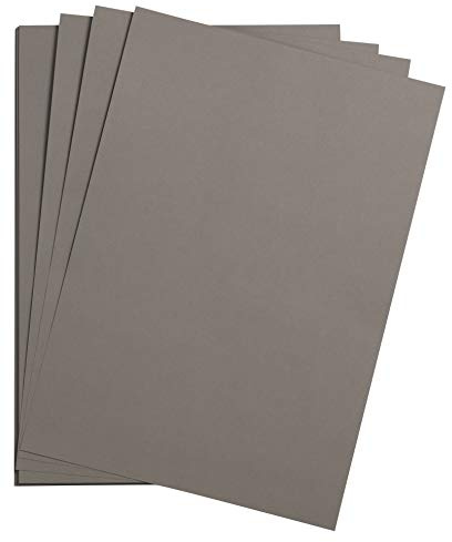 Clairefontaine 975362C Packung mit 25 Bastelkartons Maya, 185g, DIN A3, 29,7 x 42 cm, 1 Pack, grau