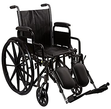 McKesson Wheelchair, Swing Away Foot Leg Rest, Elevating Leg Rest, Fixed Arm, 16 in Seat, 250 lbs Weight Capacity, 1 Count