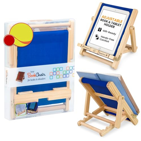 Support pour iPad et Tablette Universel Deckchair | Porte-Livre | Lecture au Lit, à la Maison, Mains Libres | Idée Cadeau pour les Lecteurs | Compatible avec Téléphones, Liseuses