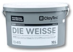 CLAYTEC Grundierung DIE WEISSE ohne Körnung Lieferformen Eimer (5,0 L)
