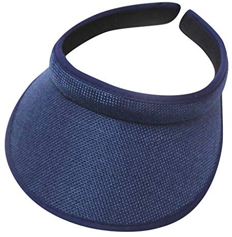 Unisex Visor Schirmmütze Sonnenvisor Sonnenschutz Sonnenhut Strandvisor Herren Damenvisor Baseball Kappe Visor Cap Baseball Golf Cap Sonnenblenden Sommerhut mit großer Krempe (Marine, One Size)