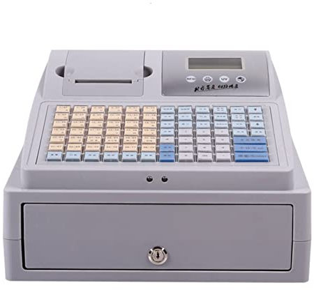 FONOBO Registratore di Cassa elettronico 81 Chiavi, registratore di Cassa Intelligente con Stampante Termica, registratore di Cassa Digitale a 8 LED, per Piccole Imprese