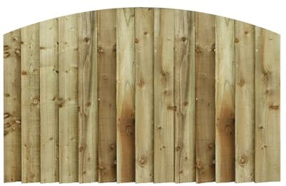 Bespoke Custom Made To Measure UPTO HEIGHT: 3ft (90cm High) Feather Edge Semi-Braced Arch Top Pathway Garden Pedestrian Gate [Width Between 120CM to 135CM Hinge Pack Option Removed