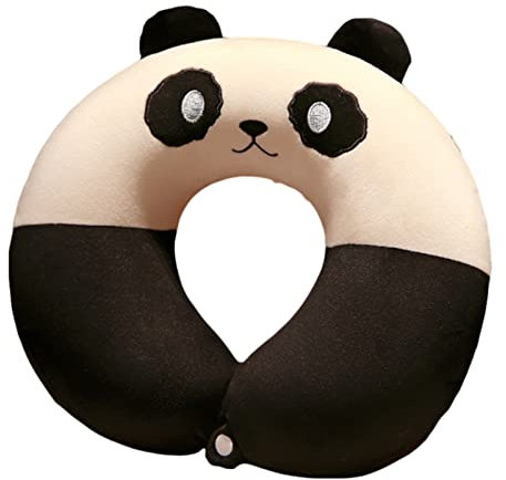 Nackenkissen Kinder, Tier Reisekissen Nackenhörnchen 30 * 30cm Memory Foam Nackenstütze U-förmiges Nackenstützkissen Flugzeug Schlafkissen im Auto Flugzeug Zug (Panda A)
