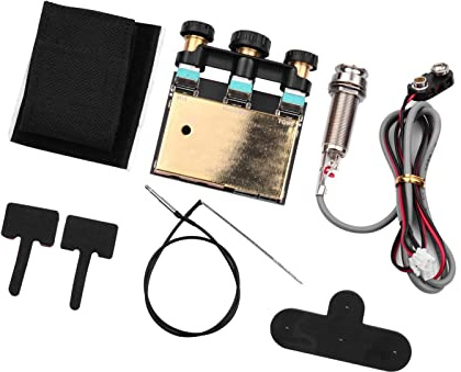 BYBIO Gitarren-Tonabnehmer, Akustikgitarre, Integrierter Aktiver Piezo-Tonabnehmer, EQ-Equalizer, Dual-Source-Vorverstärkersystem Austausch des Gitarren-Tonabnehmers