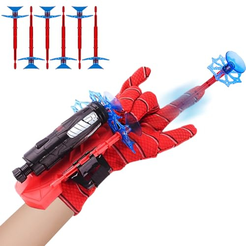 1 x Spider Launcher Wurfhandschuh aus Kunststoff, Spider Launcher, Handschuh, Spider, Kinder, Segeltuch, Handgelenkspielzeug, Heldenwerfer, Spinnenwerfer, Lernspielzeug für Kinder