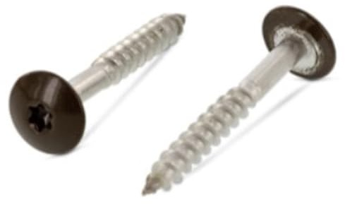 Trespo Lot de 10 vis à bois, 4,8 x 38 mm, en acier inoxydable A2/V2A, à tête bombée et à six pans creux, pour construction en bois, avec six pans creux, inoxydables, revêtues par pulvérisation RAL