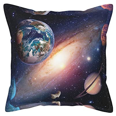 KIROJA Universe Planet Luxus-Kissen mit Kisseneinsatz, Sofakissen, für drinnen und draußen, Sofa, Bett, Deko-Kissen