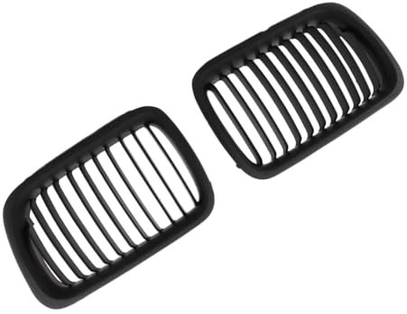 TOTMOX 1 paire de grilles de calandre avant gauche droite à une latte, compatible avec B/M*W Série 3 E36 1990-1998, Compact E36 1994-2000, Touring E36 1994-1999, noir mat