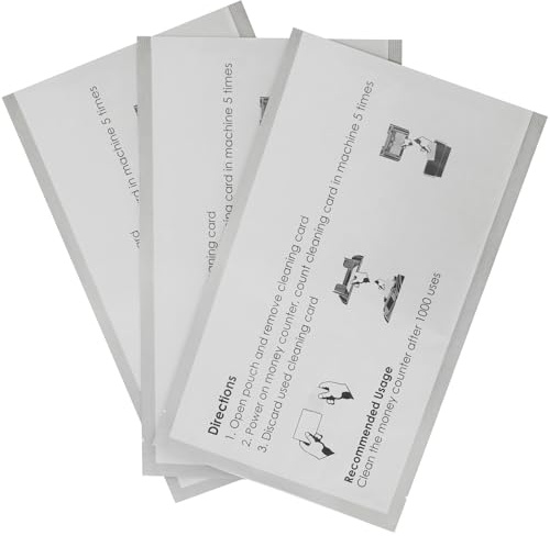 Money Counter Machine Cleaning Cards, Bill Acceptor Cleaner to Extend The Life of The Money Counter, Cleaning Cards with Box of 25