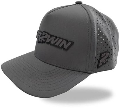 Générique Gear2win 5 Panneaux en PVC Caoutchouc avec Logo imperméable, découpée au Laser, Trous perforés, visière courbée, Casquette de Camionneur