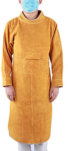 Vestes de Soudage pour Hommes, Tablier de Protection du Travail du Soudeur de sécurité, Tablier de Soudage Résistant à l'usure, Ignifuge, Tablier en Peau de Vache pour les