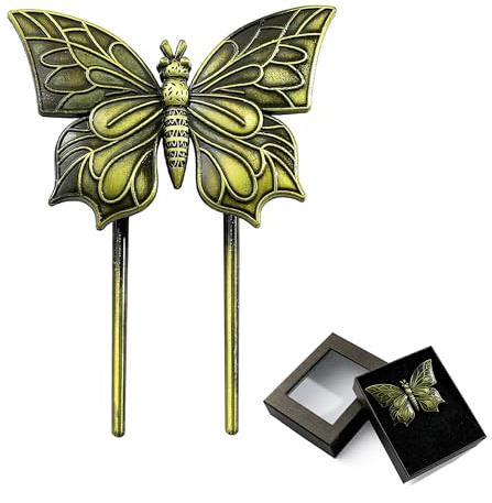SEABABOO Buchklammern Schmetterling Vintage Buchklammer Aus Metall Schmetterlinge Seitenhalter Journal Clips Metall-Buchclip Geschenke für Leser Schriftsteller Buchliebhaber (6.8 x 9 CM)