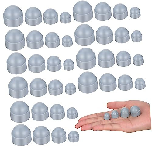 CHILDWEET 40stücke Teiliges Nut Caps Kunststoff Sechskant Mutter Abdeckungen Schutzkappen Wetterfest Robust Für Innen Außen Schrauben Schutz Und Dekoration
