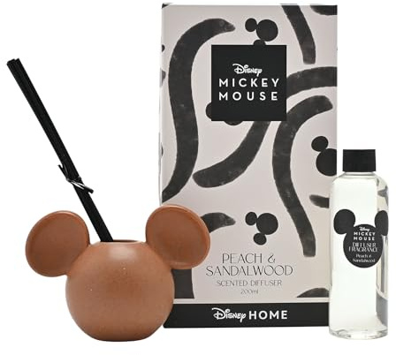Disney Mickey Mouse Terracotta Vessel Duftdiffusor | Mit Duft Pfirsich & Sandelholz – Offiziell lizenziertes Disney-Produkt – H 9 x B 14 cm